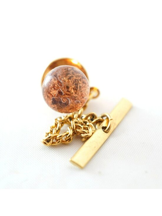 Unbranded Other - Vintage Rose Gold Tie Tack And Chain Bar Accent